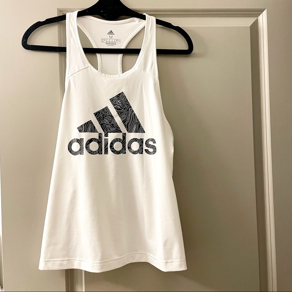 Adidas White Tank Top - Size Medium Adidas workout tank